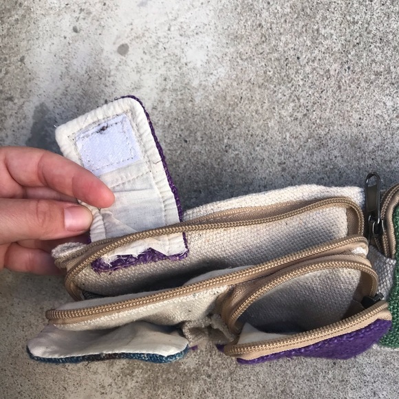 Himalayan Hemp Fanny Pack Multi Colored Lots Of Pockets - Picture 3 of 16
